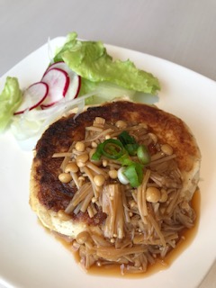 豆腐ハンバーグ なめたけソース(産婦人科のマクロビレシピ)