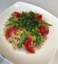 高野豆腐そぼろの玄米寿司（産婦人科のマクロビレシピ）