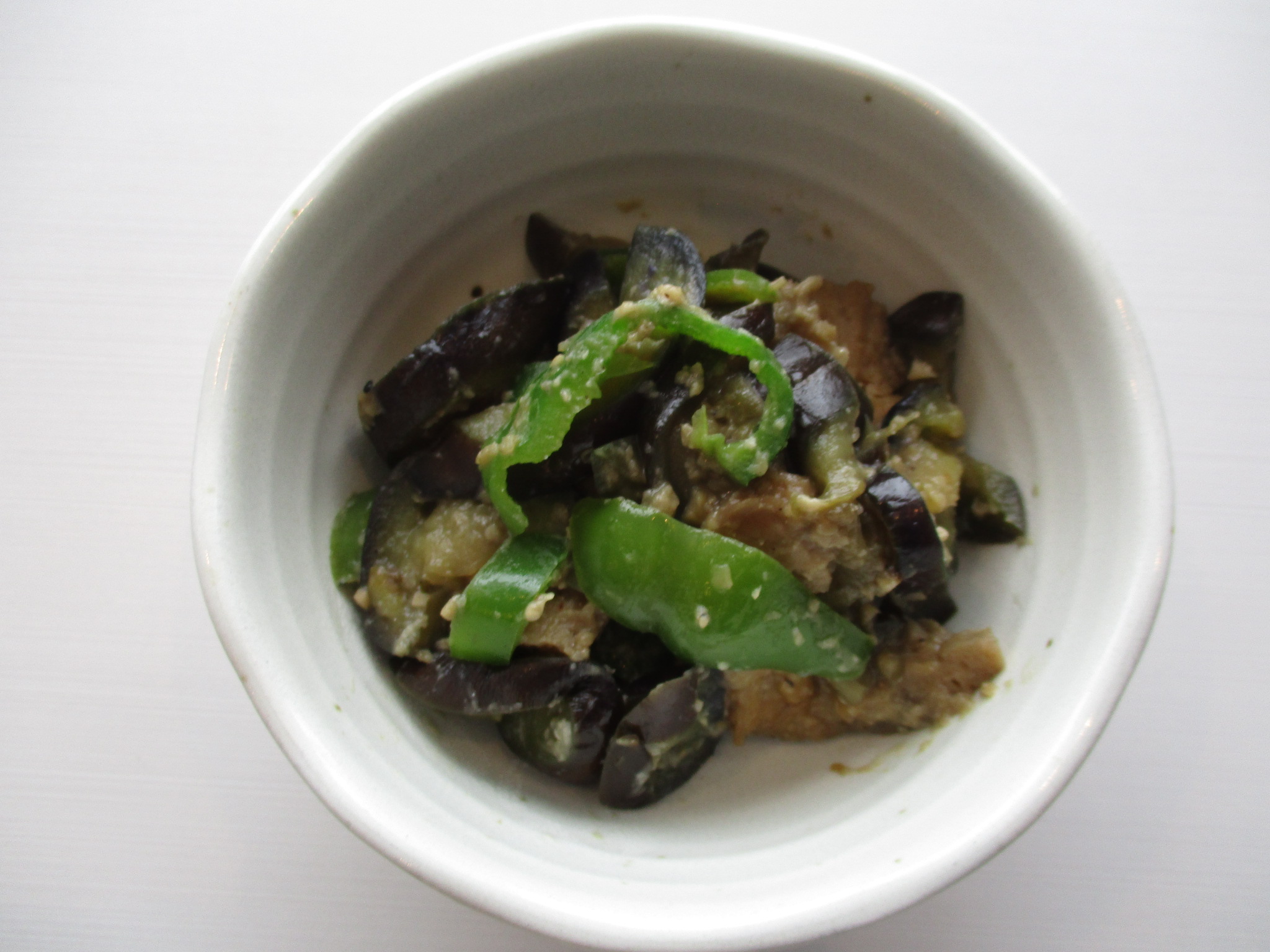 なすと大豆ミートの味噌炒め