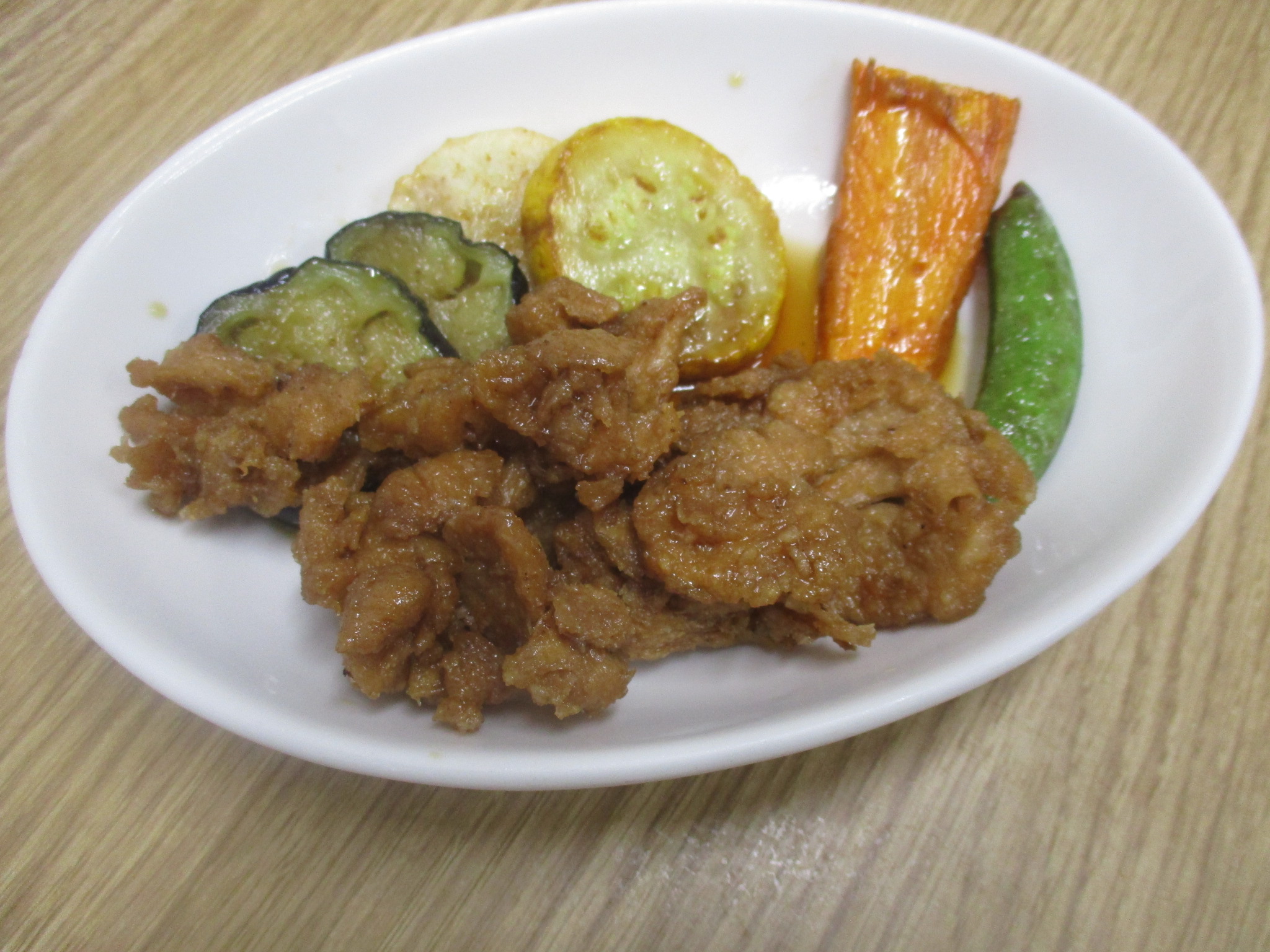 （夏）大豆ミートと野菜の揚げ浸し