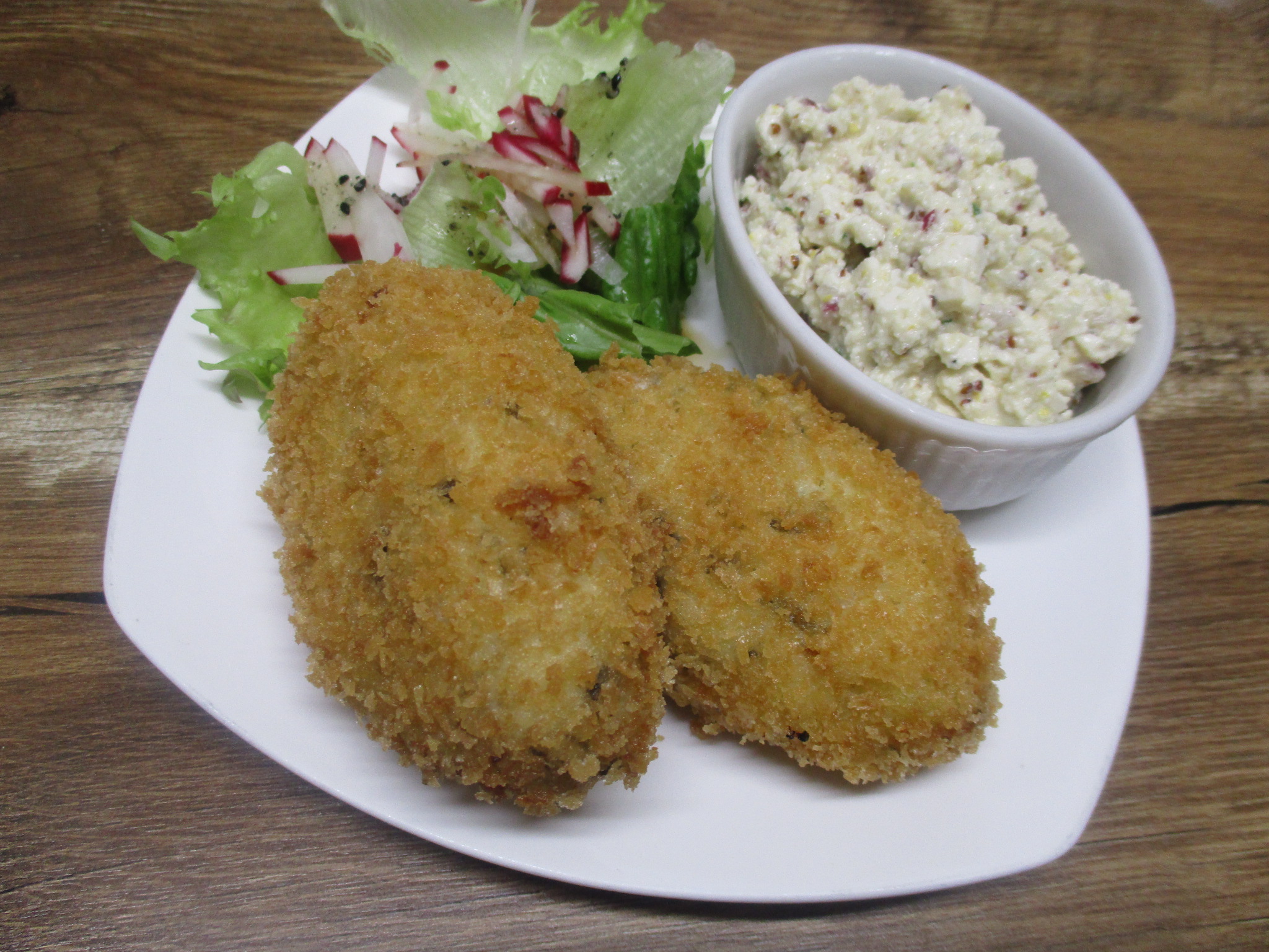 ひえのフィッシュフライ風　お豆腐タルタルソース