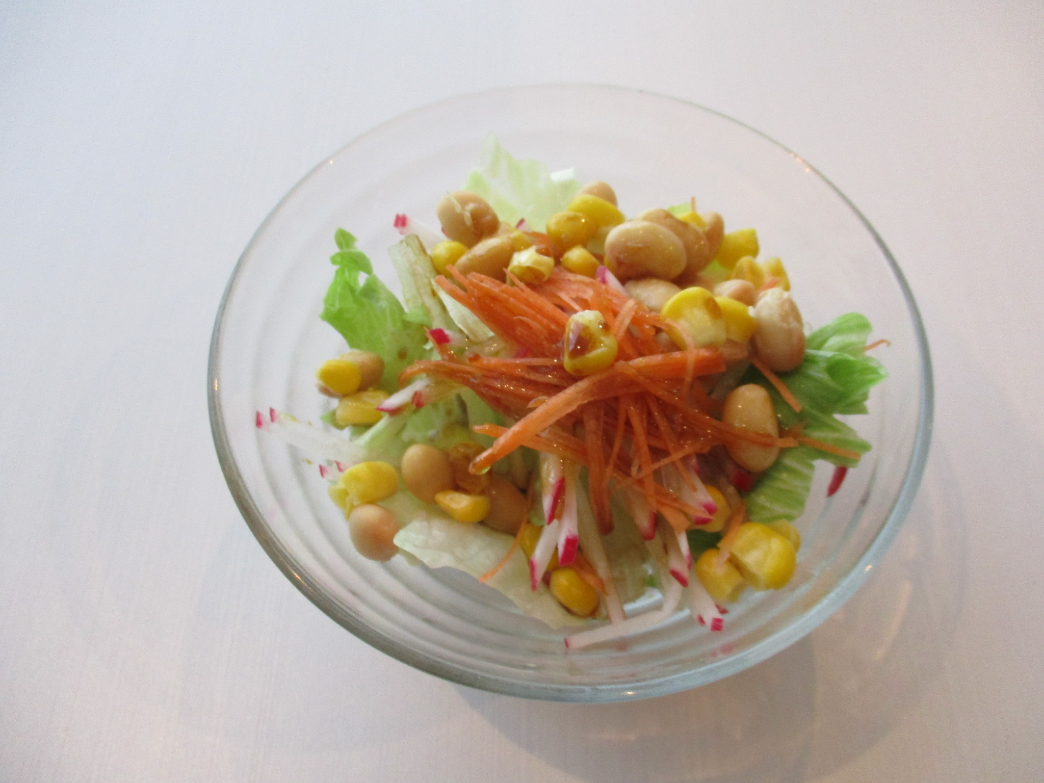 (通)豆とコーンのサラダ 味噌ドレッシング