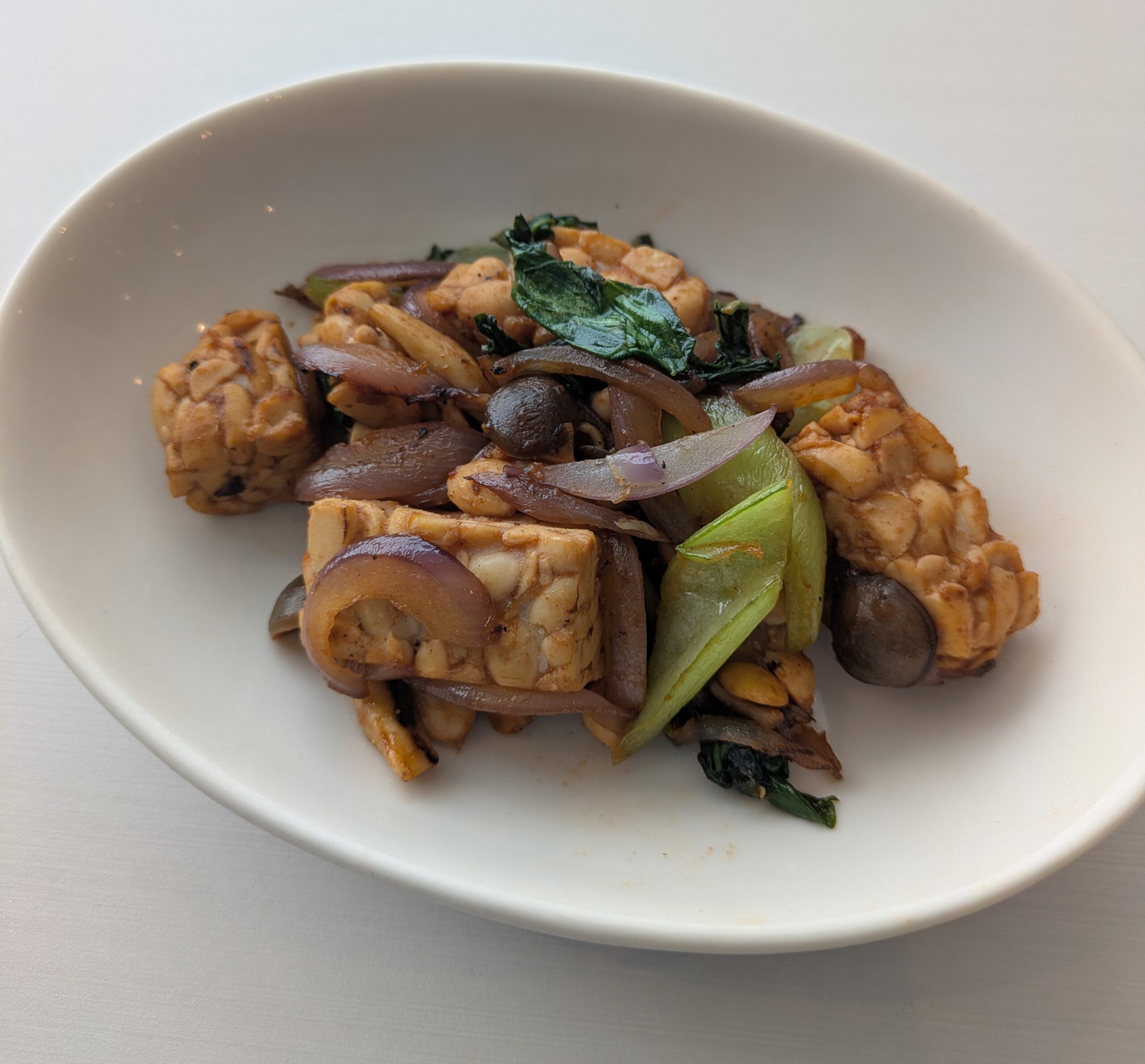 テンペのカレーケチャップ炒め