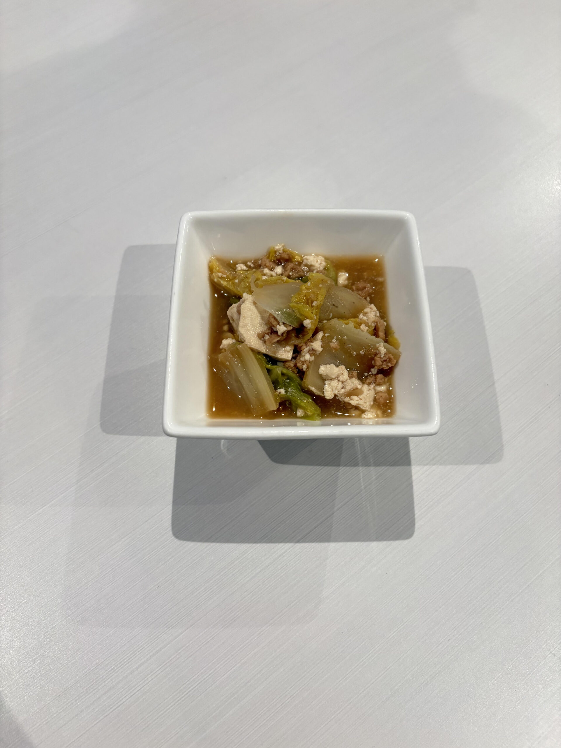 白菜と大豆ミートの生姜とろみあんかけ