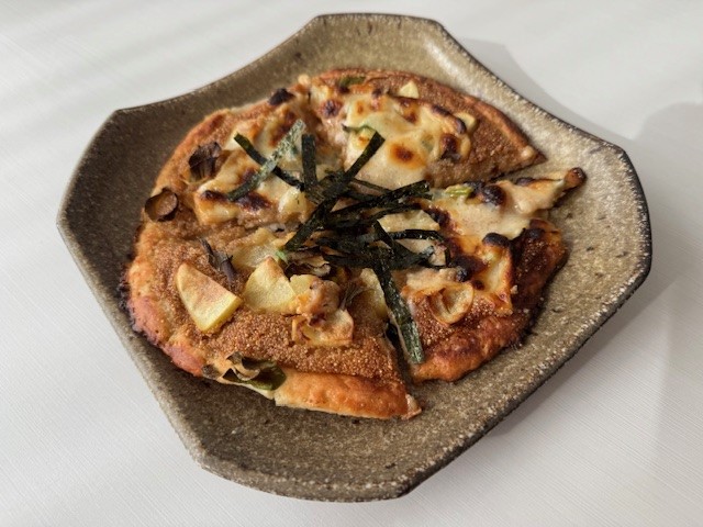 アマランサスの明太マヨ風ピザ